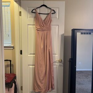 Elegant Pink Sleeveless Dress